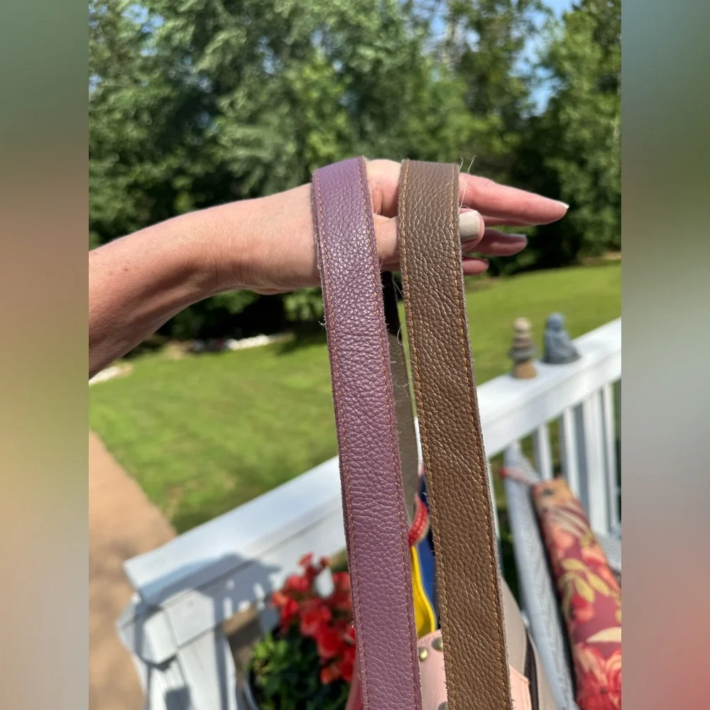 Amerileather Patchwork boho stud hippie leather purse - Picture 3 of 16